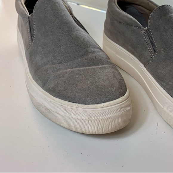 BRASH grey faux suede slip ons - Picture 2 of 7